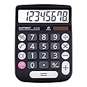 CATIGA Desktop Calculator 8 Digit with Solar Power and Easy to Read LCD Display, Big Buttons, for Home, Office, School, Class and Business, 4 Function