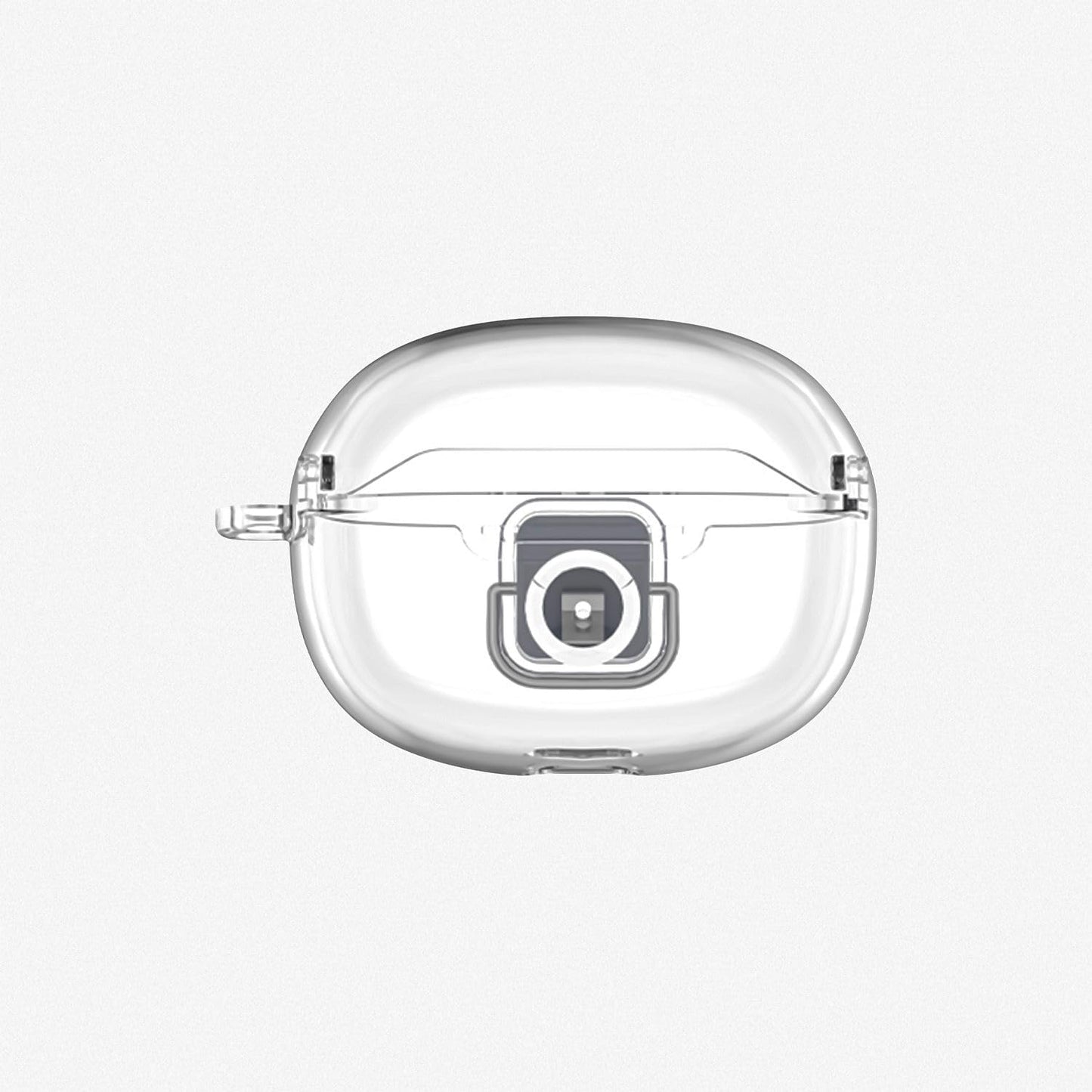 Geiomoo TPU Case for SHOKZ Open Dots ONE, Soft Flexible Scratch Resistant Protective Cover with Carabiner (Clear)