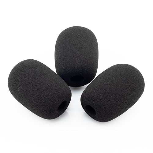 LEFXMOPHY WindScreen RK412WS Snap-Fit Wind Screen Replacement for Shure MX412 MX418 MX405 MX410 MX415 MX412 Gooseneck Microphone Pop Filter 3pack Mic