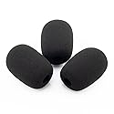 LEFXMOPHY WindScreen RK412WS Snap-Fit Wind Screen Replacement for Shure MX412 MX418 MX405 MX410 MX415 MX412 Gooseneck Microphone Pop Filter 3pack Mic
