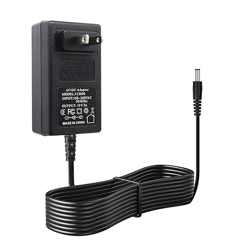 15V 3A 6FT Power Supply Adapter Charger Cable (Input AC 100V-240V, Output DC 15 Volt 3 Amp 45 Watt) Adapter Transformer Converter DC 5.5mm x 2.1mm…