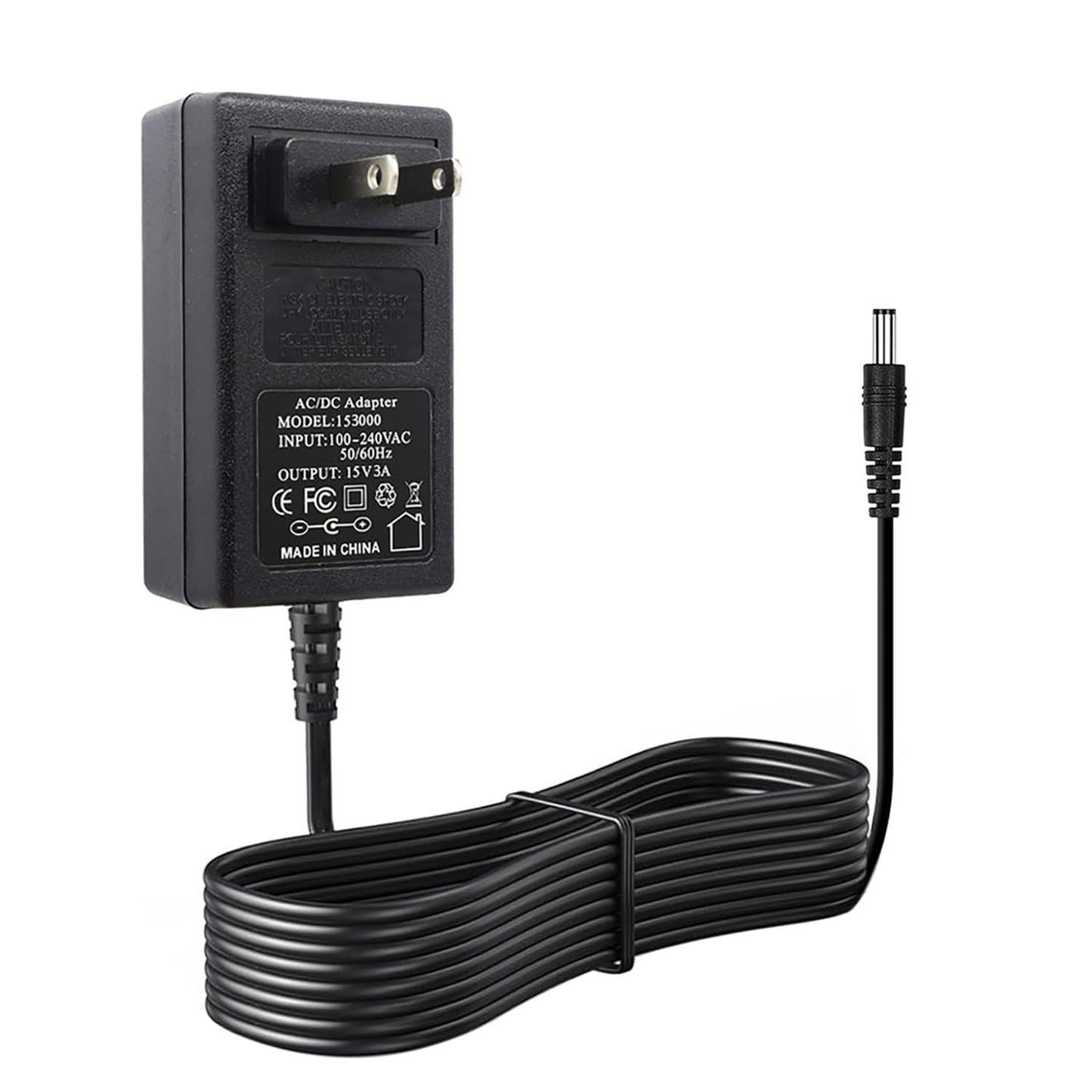 15V 3A 6FT Power Supply Adapter Charger Cable (Input AC 100V-240V, Output DC 15 Volt 3 Amp 45 Watt) Adapter Transformer Converter DC 5.5mm x 2.1mm…