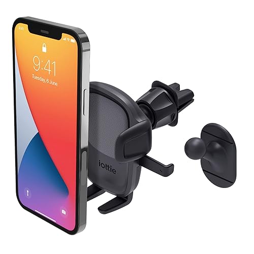 iOttie Easy One Touch Signature Air Vent & Flush Mount Combo - Universal Car Mount Phone Holder for iPhone, Google, Samsung, Moto, LG, and all other