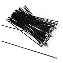 MroMax Stainless Steel Zip Ties 11.8 inches x 0.18 inches Metal Exhaust Wrap Multi-Purpose Electrical Cable Locking Cord Management Straps 100pcs