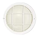 Westinghouse 6783600 One-Light Outdoor Wall Fixture, White Finish, White Glass Lens, Round
