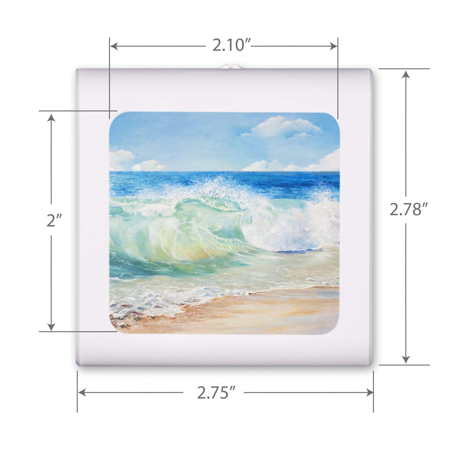 Art Plates Plug in Dimmable LED Night Light with Dusk to Dawn Auto Sensor, Adjustable Brightness, Warm Light, Auto On-Off Nightlight for Bathroom