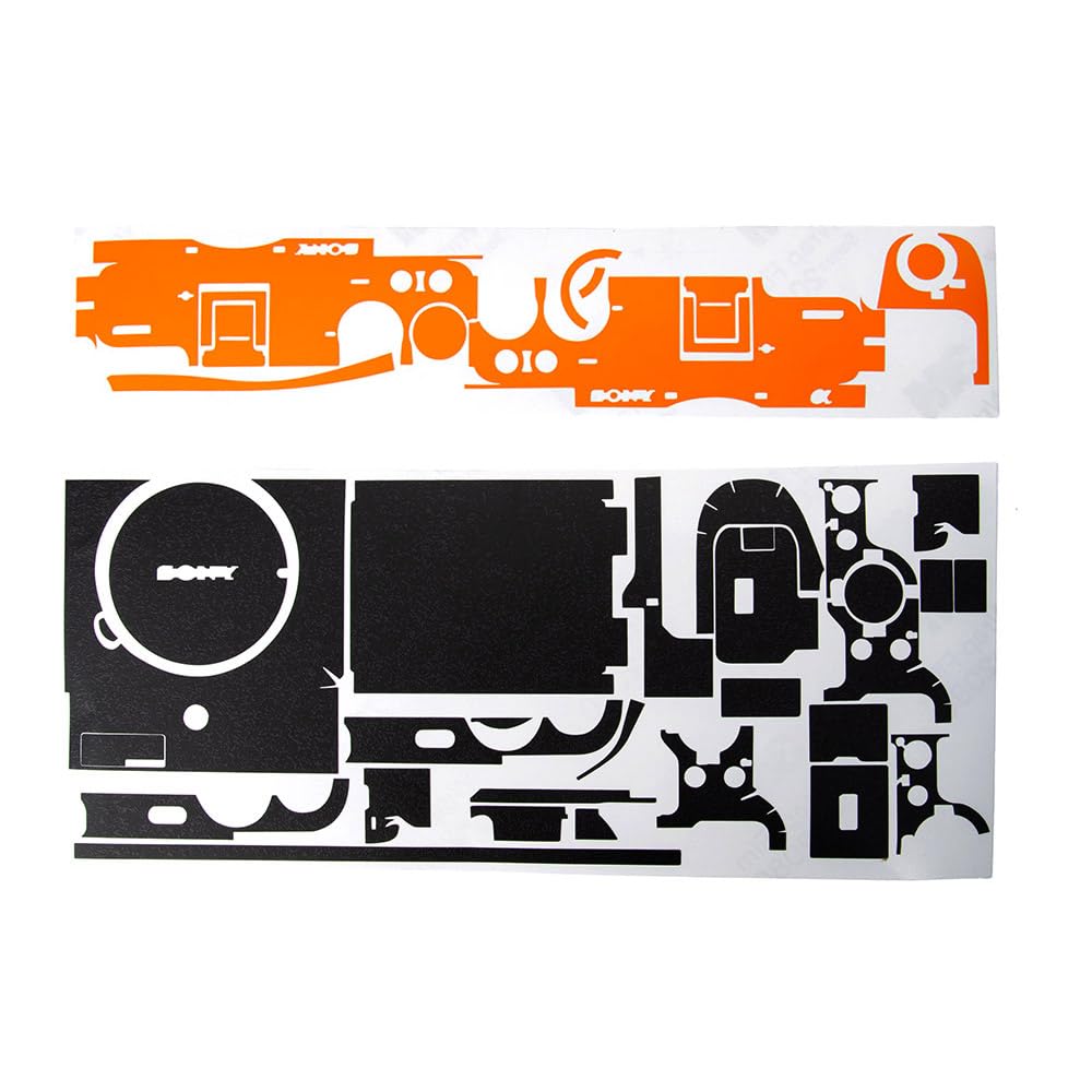 DBZZ for Sony ILCE-6700 Camera Skin Anti-Scratch Alpha 6700 Protective Sticker Cover 3M Film Body Protector A6700 (Matte Orange + Matte Black)