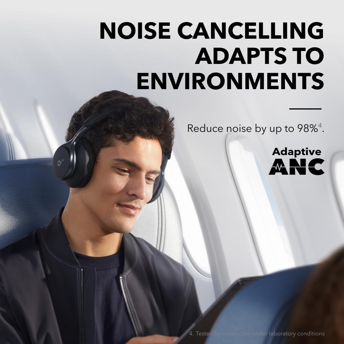 Soundcore by Anker, Space One, Active Noise Cancelling Headphones, 2X Stronger Voice Reduction, 40H ANC Playtime, App Control, LDAC Hi-Res Wireless…