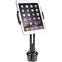 Macally Cup Holder Tablet Mount - Heavy Duty iPad Cup Holder Car Mount Stand or Tablet Holder for Car, Truck, and Vehicle - Fits Devices 3.5" - 8”