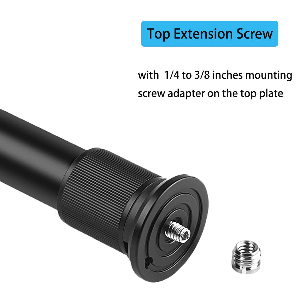 Tripod Center Column Extension Extender Telescopic 2 Section Pole Rod for Photo Studio Monopod Camera DSLR
