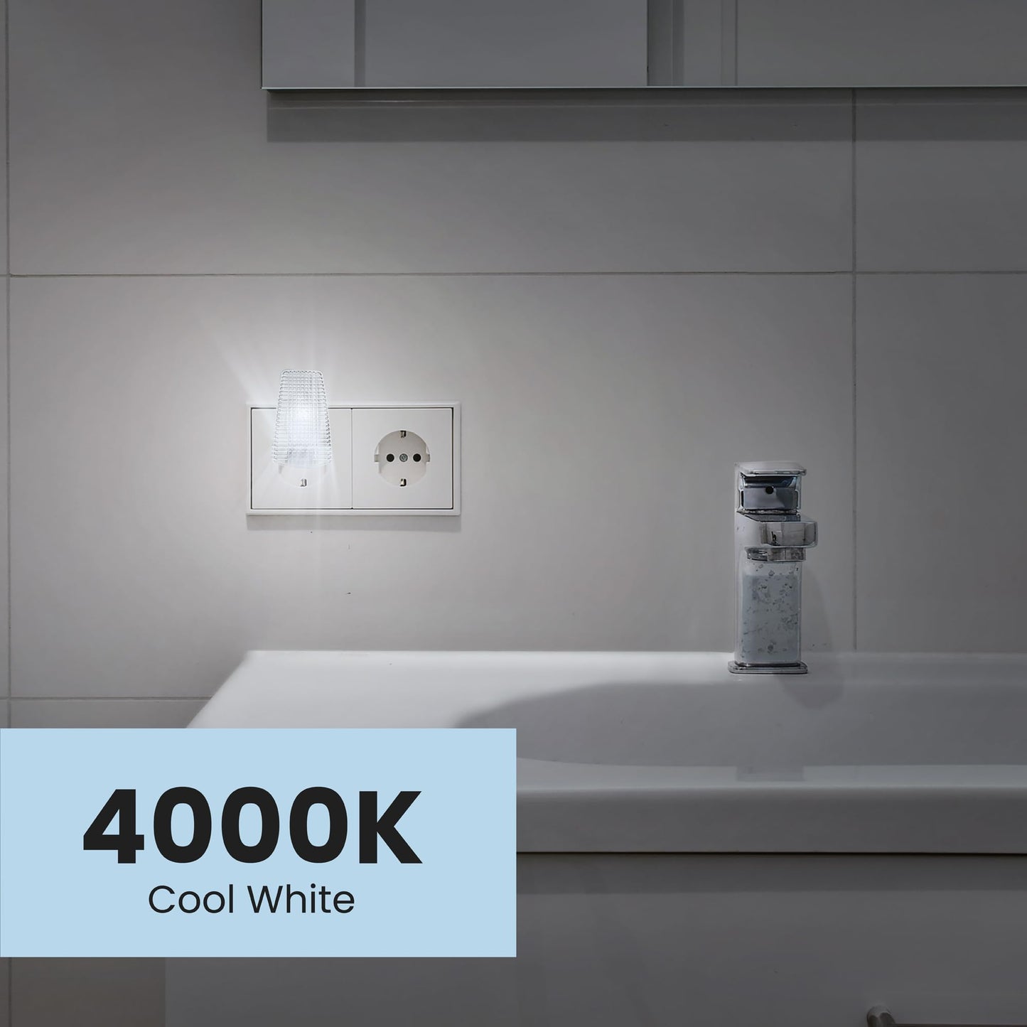Feit Electric C7 LED Night Light Bulb BPC7/LED - 0.6W 7W Eq., E12, 4000K Cool White - 2 Pack