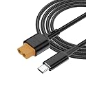 ZJKJHJY Type-C Male to XT60 Female Charging Cable,XT60 Adapter Cable,XT60 Charging Cable for M7 M6 M6D Charger Fatshark Skyzone FPV Monitor Power