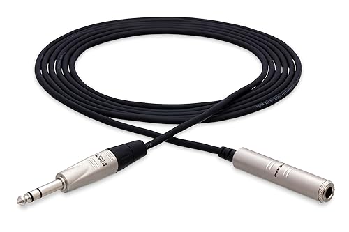 Hosa HXSS-010 Pro Headphone Extension Cable, REAN 1/4 Inch TRS to 1/4 Inch TRS, 10 Feet