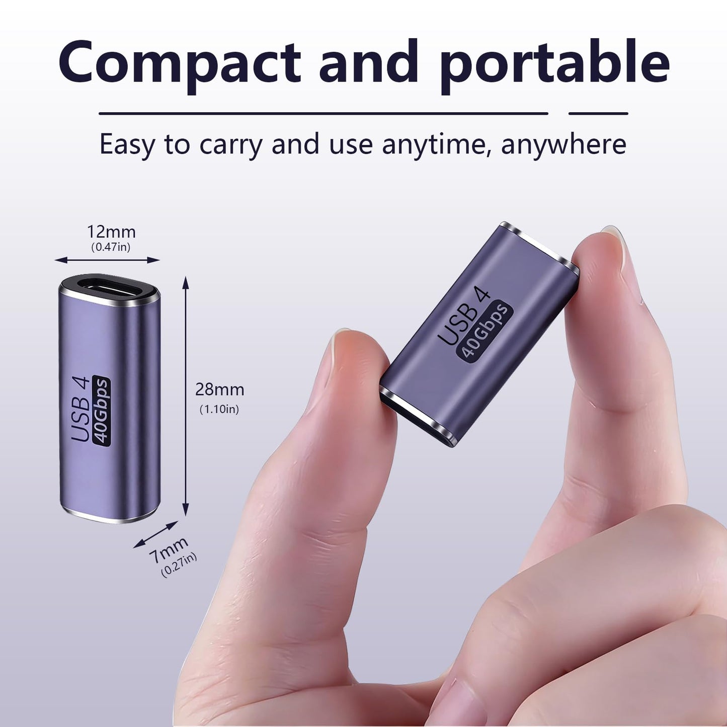 Nelumbo USB C Female to Female Adapter,100W Power Delivery, 40Gbps USB c to c Female with 8K 60Hz Video Display Compatible…