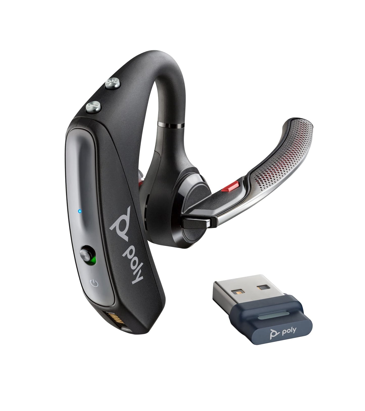 Plantronics by Poly Voyager 5200 UC Wireless Headset & Charging Case - Works w/Teams, Zoom - (206110-102) (Renewed)