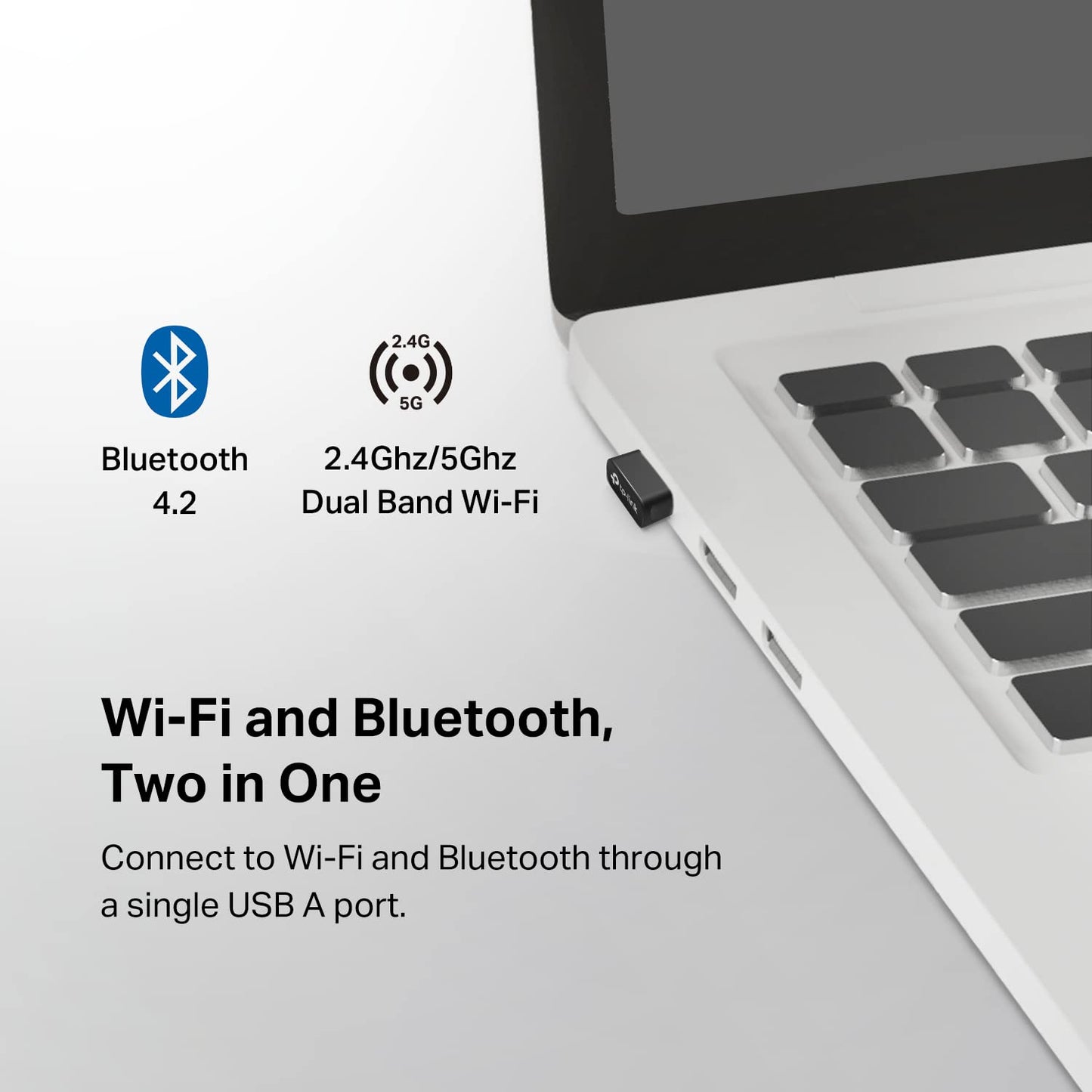 TP-Link Nano 2-in-1 USB Bluetooth WiFi Adapter AC600(Archer T2UB Nano)- Bluetooth 4.2 with 2.4G/5G Dual Band Wireless Network Adapter for Desktop PC