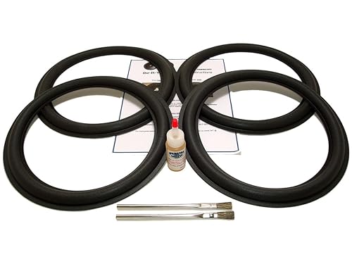Springfield Speaker 12" Subwoofer Foam Surround Repair Kit - 4 Speaker Kit - Compatible with JL Audio 12W3, 12W3v2