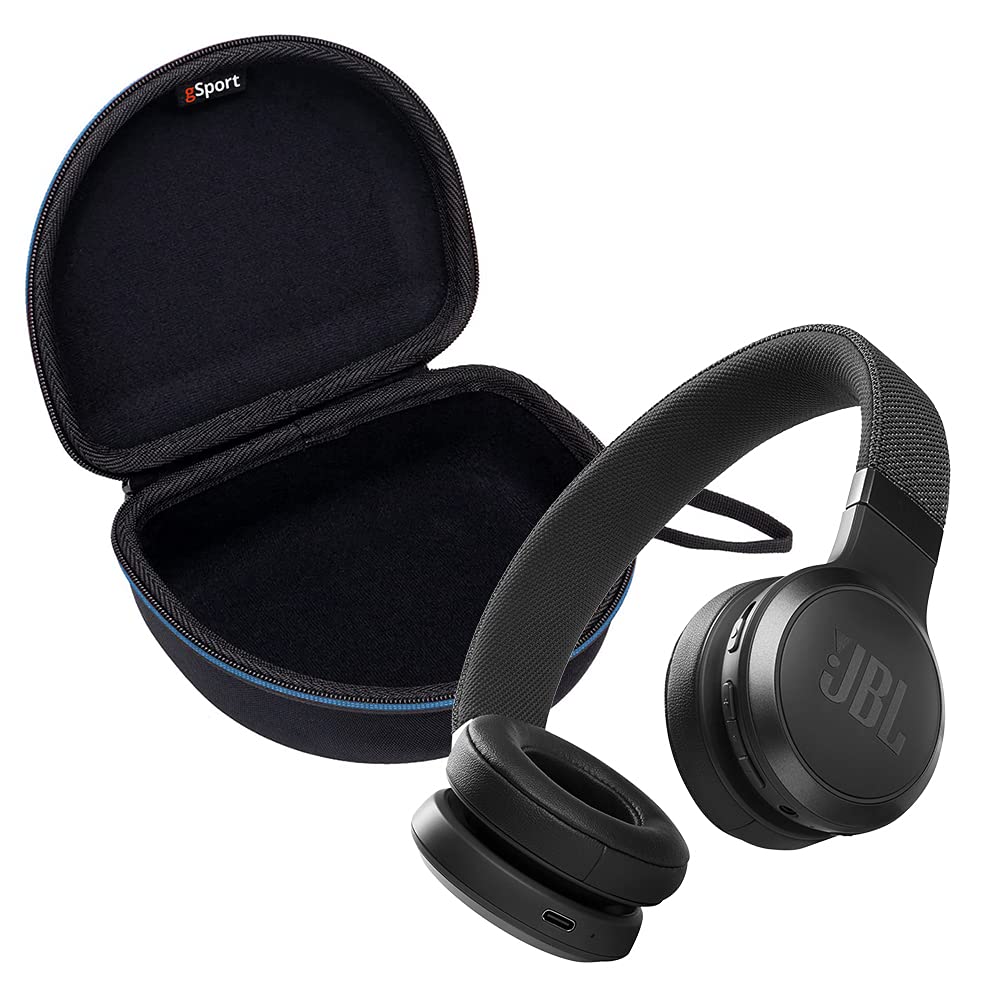 JBL Live 460NC Wireless On Ear Noise Cancelling Headphone Bundle with gSport Case (Black)
