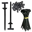 100PCS Nylon Universal Cable Tie Buckle - Heavy Duty Self-Locking Zip Ties Holder with Pin & Button Design, Plastic Cable Ties Tool Fasteners Car