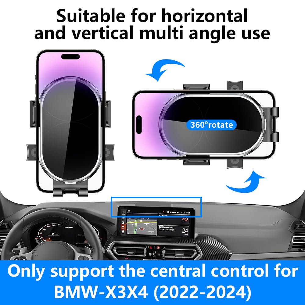 Car Phone Holder For BMW X3 2022-2024?X3 M 2022-2024?X4 2022-2025?X4 M 2022-2024?12.3 inch Screen? Auto Accessories Interior Decoration Cell mobile