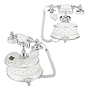 High-end Retro Vintage Telephone,FSK/DTMF Dual System Rotary Dial Antique Landline Phone with LCD Display,Automatic IP and One-Touch Redial