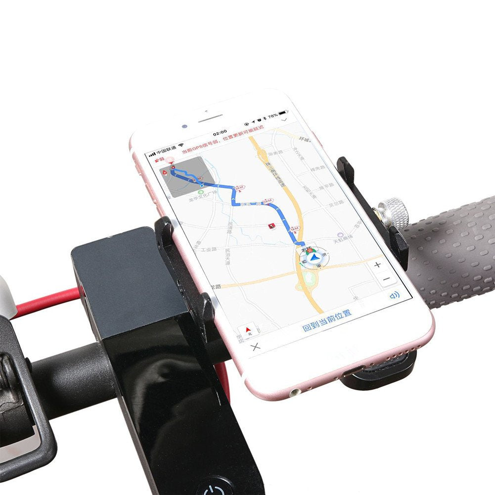 GUB Bicycle & Motorcycle Phone Mount, Aluminum Alloy Universal Bike Handlebar Phone Mount Holder Adjustable Compatible with iPhone X XR Xs 7s 8