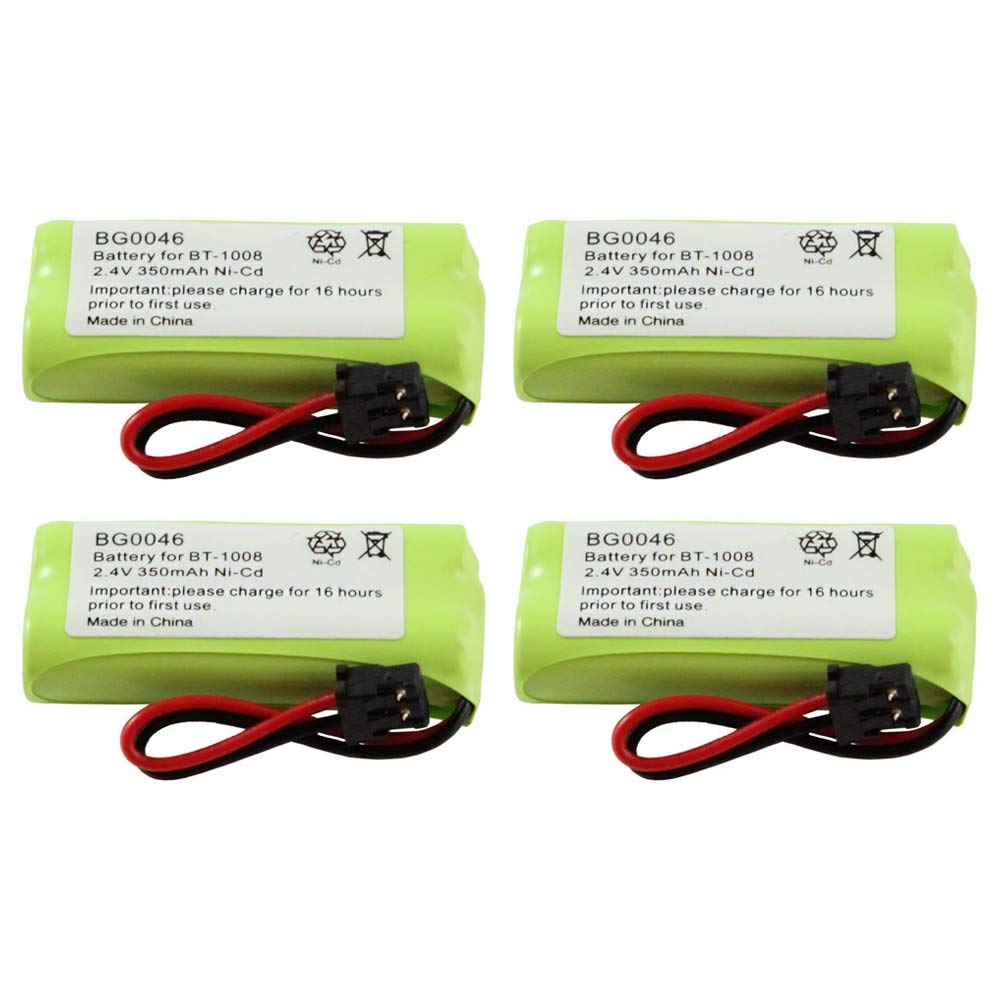WAIR Rechargeable Cordless Phone Battery Ni-CD, 4 Pack, for Lenmar CBBT1008 CB-BT1008 23-596 23596 23-931 23931 43-221 43221 43-223 43223 43-269 43269