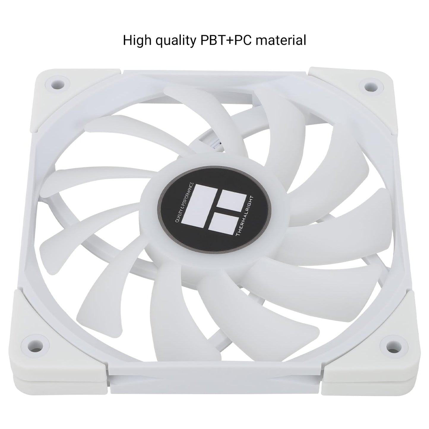 Thermalright TL-C12015W-S CPU Fan, 120mm Quiet PWM Computer Case Fan, 15mm Slimline PC Cooler, CPU Cooling(White ARGB)
