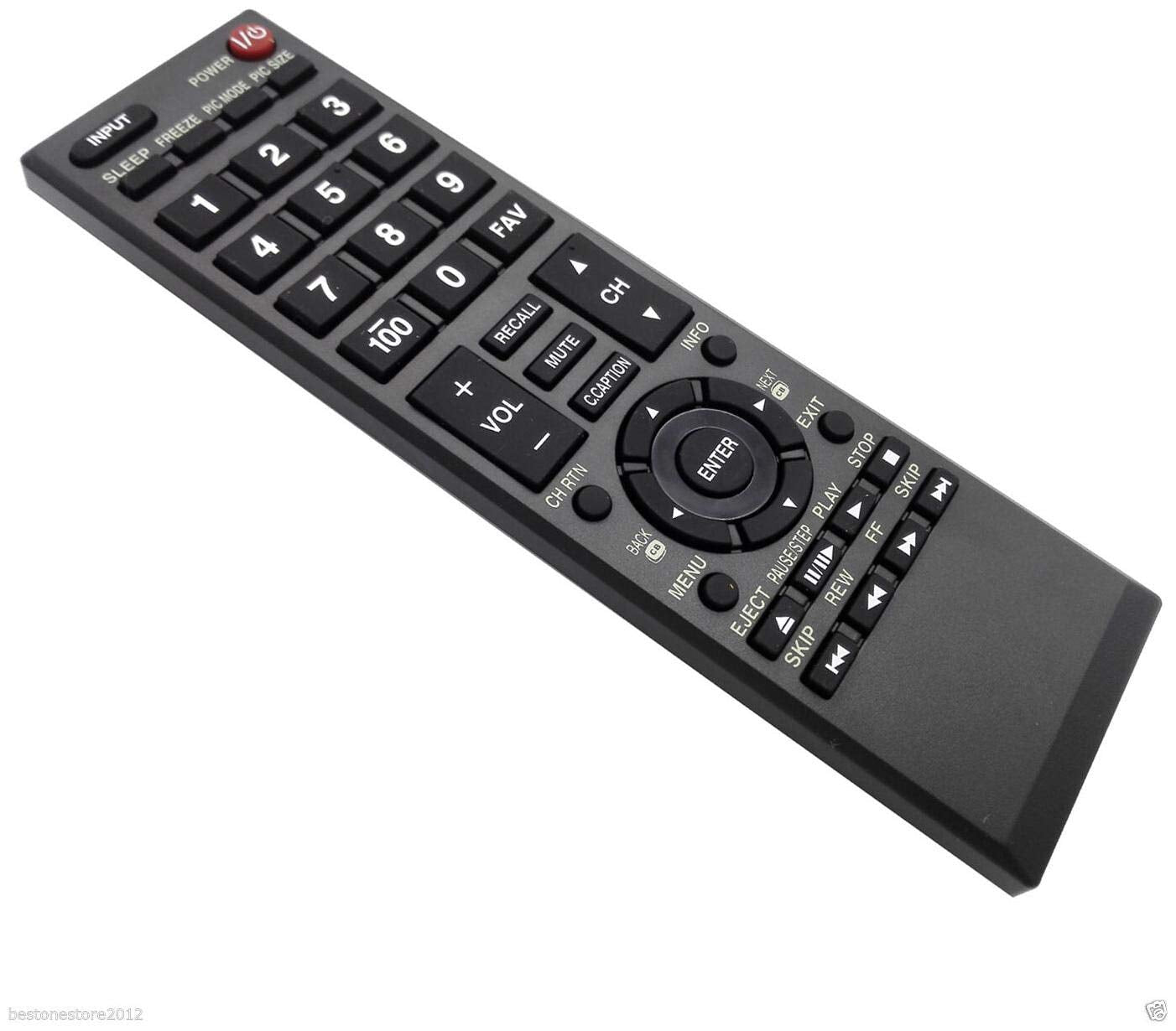 Universal for Toshiba-TV-Remote, Replacement for All Toshiba LCD LED 3D HDTV Smart TV CT-90325 CT-90326 CT-90329 CT-8037 CT-90302 CT-90275 CT-90