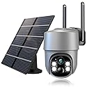 4G LTE Cellular Security Camera Security Cameras Wireless Outdoor Solar-Powered with 360° Pan & Tilt Surveillance,Pir Motion Detection,2K Color Night