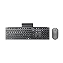 Lenovo 700 Modern Wireless Keyboard & Mouse Combo, 2.4 GHz Dongle & Dual Bluetooth Connection, AES-128 Encryption, 36 Month Battery Life, Quiet Mouse