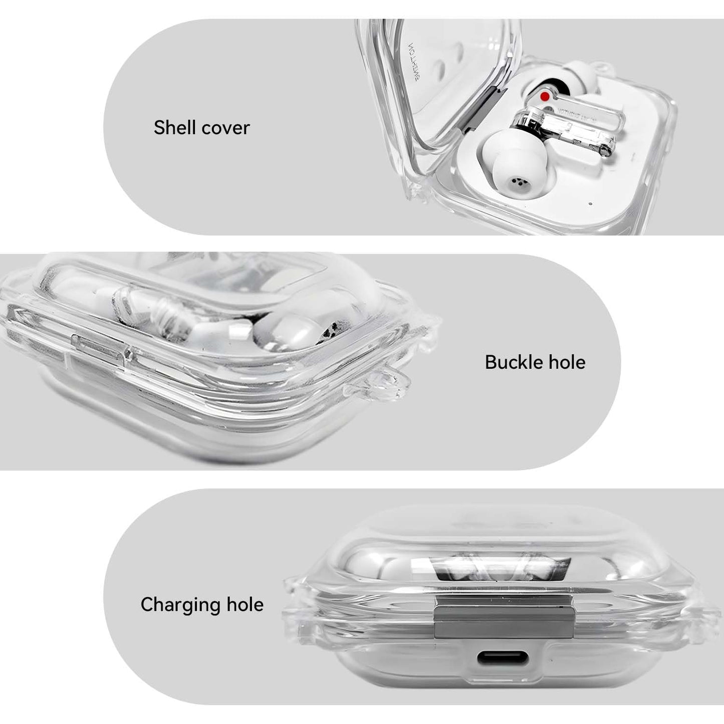 FIOPAZ Protective Case for Nothing Ear (a), Clear TPU Protective Cover Compatible with Nothing Ear (a), Lightweight Transparent Cover