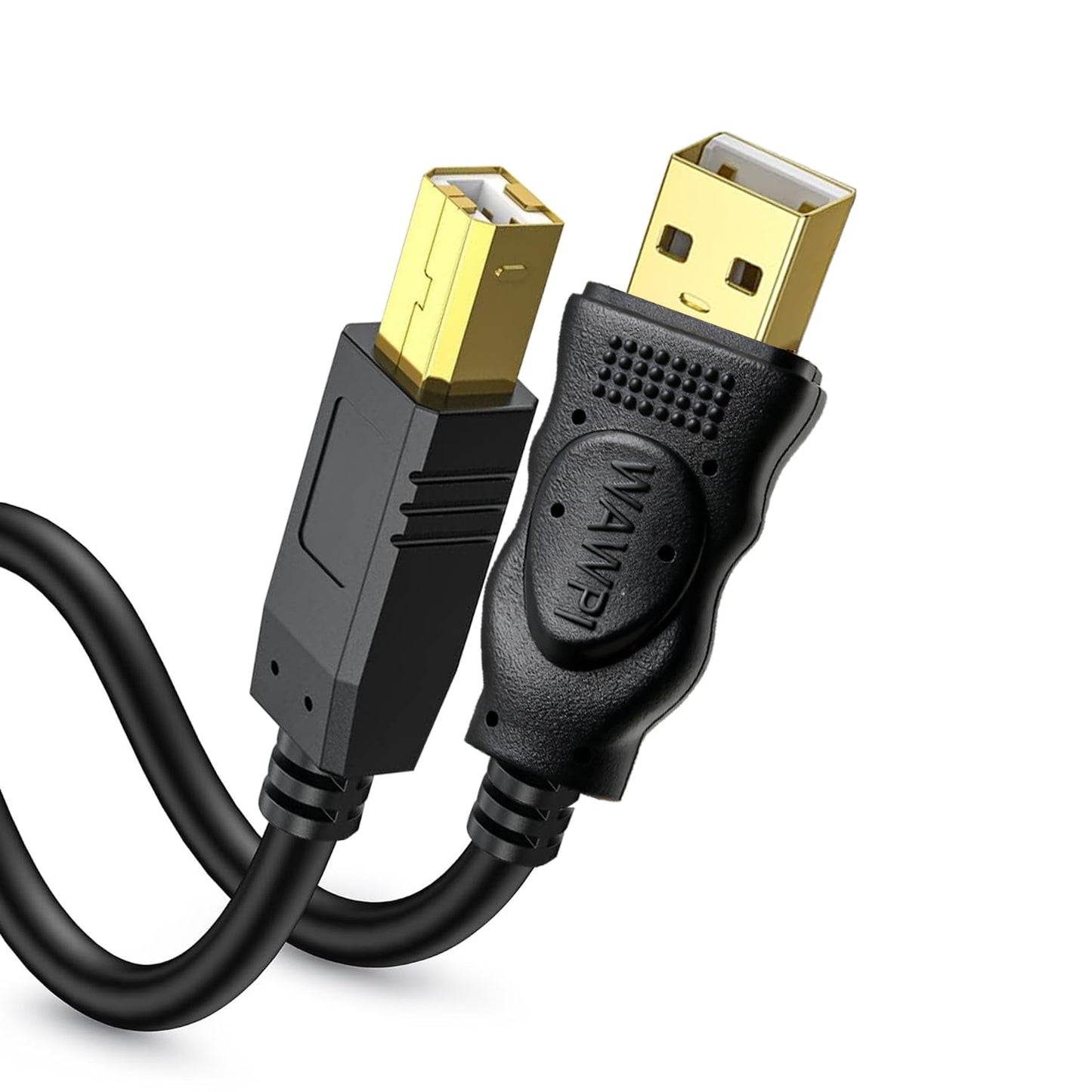 wawpi USB Cable 25 ft Gold-Plated USB 2.0 Cable - A-Male to B-Male - Printer/Scanner-25 Feet (8 Meters)