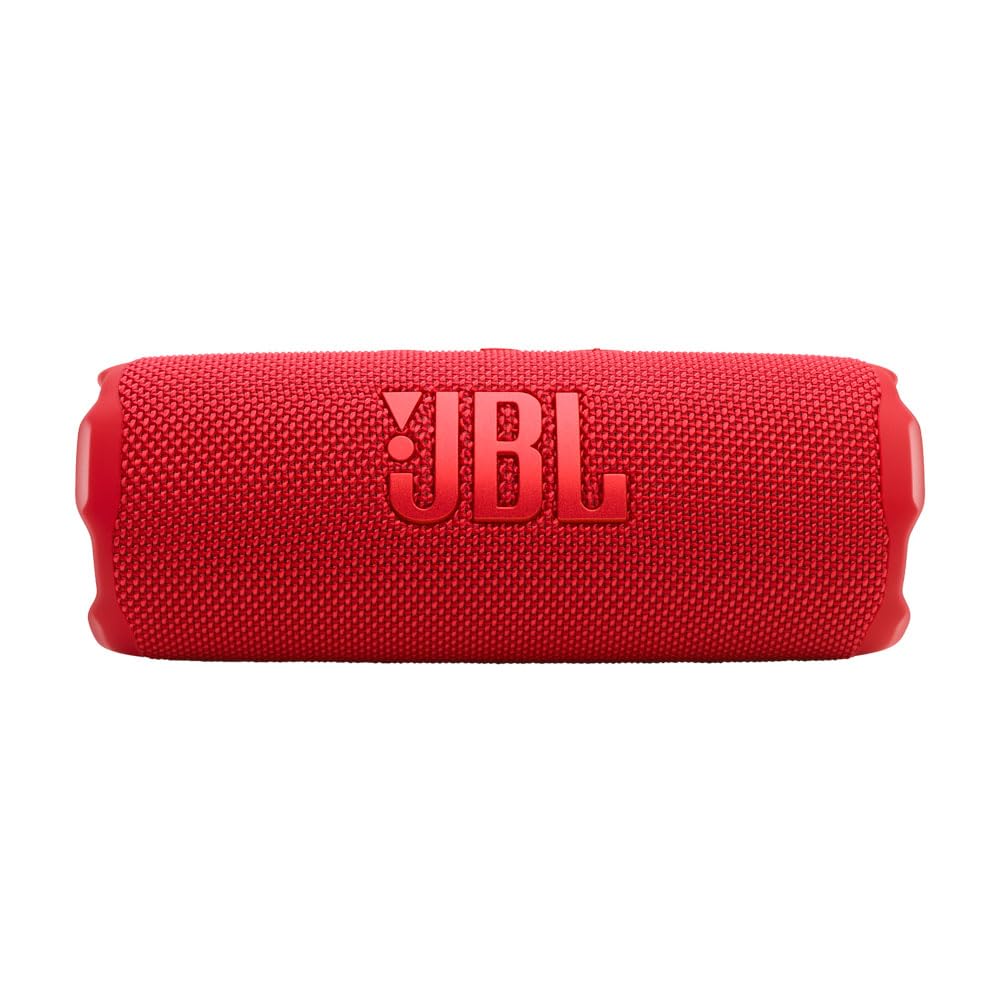JBL FLIP 7 Waterproof Portable Speaker Bundle with gSport Carbon Fiber Case (Red)