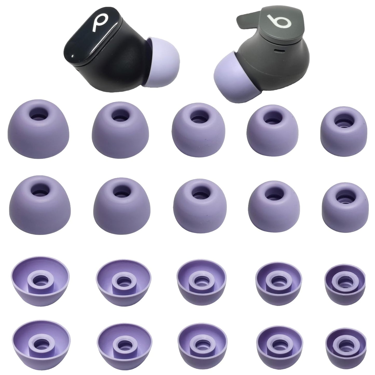 Silicone Ear Tips for Beats Earbuds | Replacement Tips for Beats Fit Pro/Studio Buds/Solo Buds/Powerbeats Pro 2 Earbud, 10 Pairs (5 Sizes