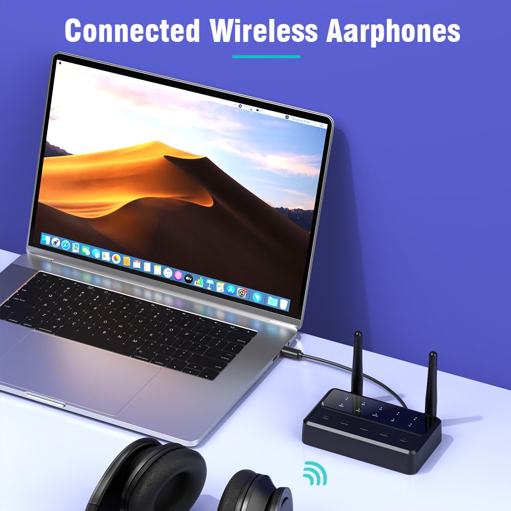Szyafei Bluetooth 5.4 Receiver for Home Stereo,Low Latency HD Music Audio Bluetooth Adapter, Suitable for Speakers/Wired Speakers/Home Audio Music