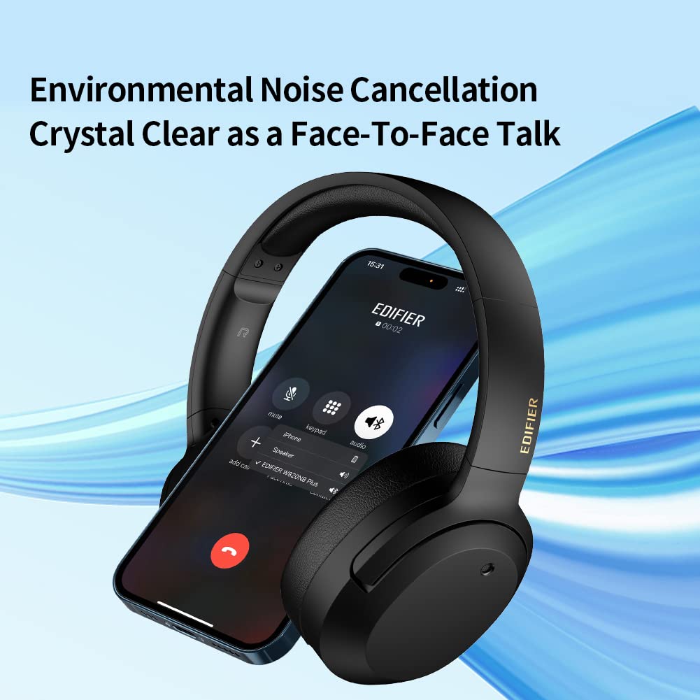 Edifier W820NB Plus Over-Ear Active Noise Cancelling Headphones, Clear Calls with Deep Noise Reduction,Bluetooth Headphones with LDAC for Hi Res…