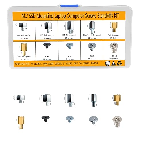M.2 SSD Screw Kit, M.2 Standoff and Screw Kit for Asus Gigabyte MSI PS5 Motherboards