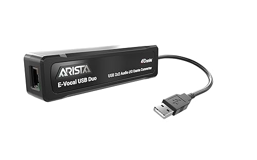 Arista E-Vocal Duo 2-Channel Input/Output USB Dante Converter (ARS-0202-A33)