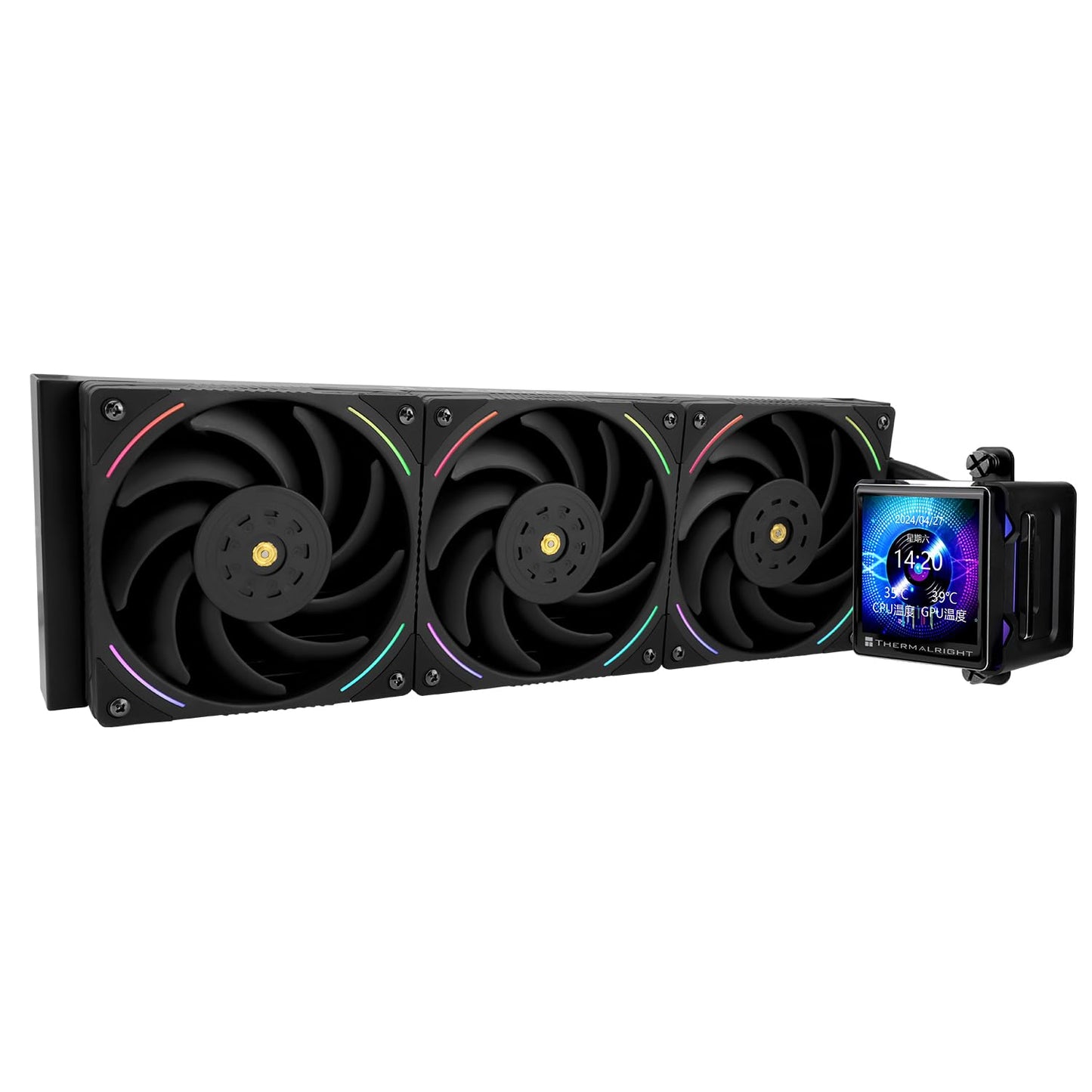 Thermalright Elite Vision 360 ARGB Black CPU AIO Cooler,IPS LCD Screen with 320 * 320 Resolution,for AM5&Intel 1700/1851,High-Performance CPU