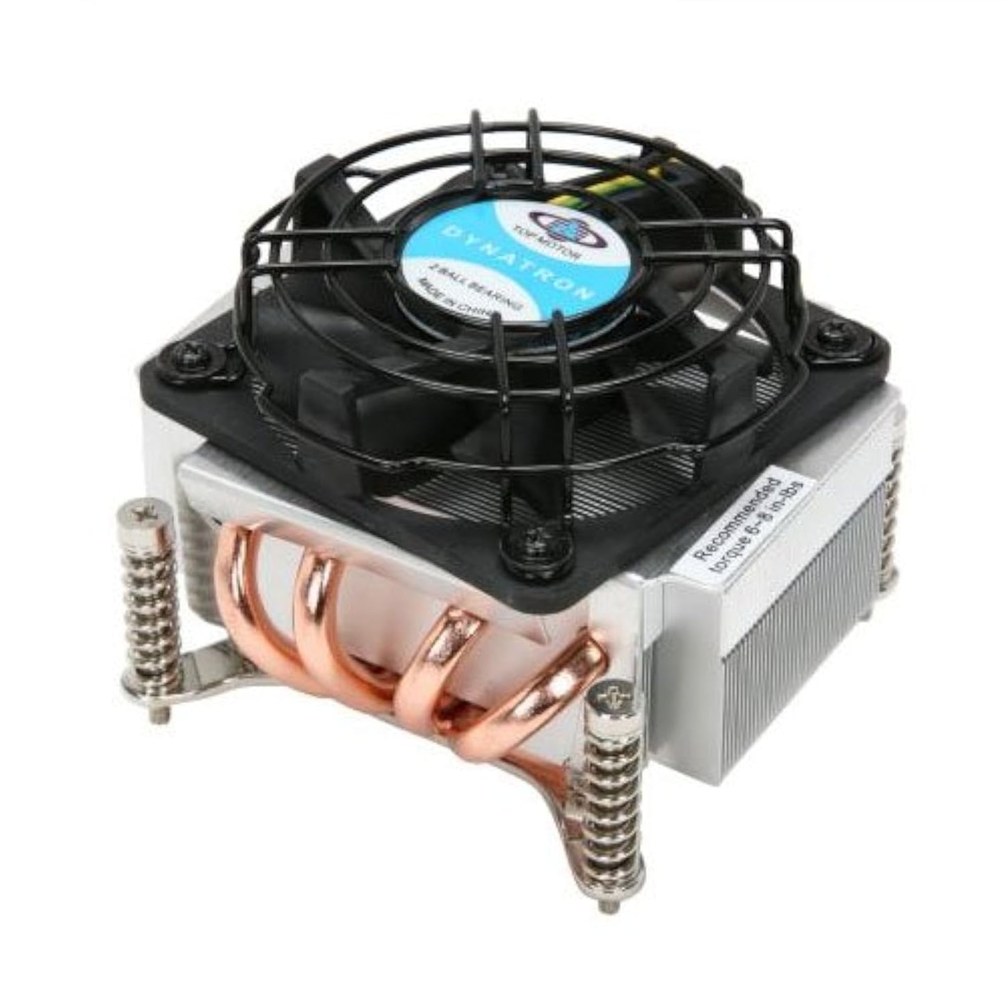 Dynatron K555 2U Active Cooler with Copper Base and Aluminum Heat Pipes for LGA 115X and LGA 1200 Sockets