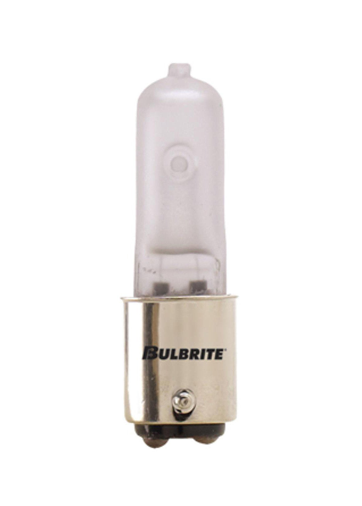 Bulbrite 613052 Q50FR/DC 50 Watt T4 JD Halogen, Frost, BA15d Base, 120 Volts
