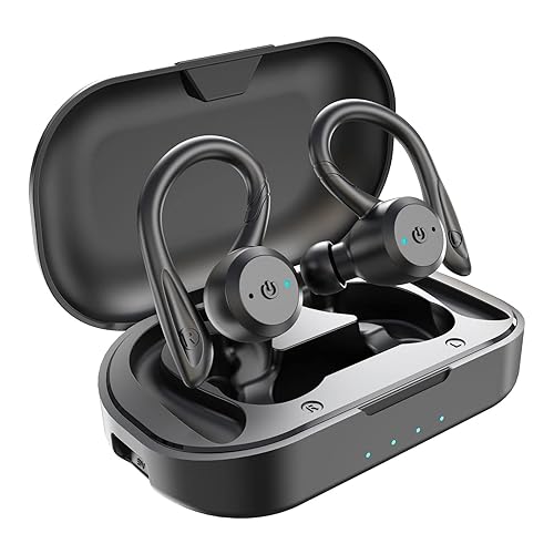 APEKX Bluetooth Headphones True Wireless Earbuds with Charging Case IPX7 Waterproof Stereo Sound Earphones Built-in Mic in-Ear Headsets Deep Bass