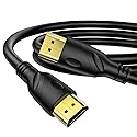 Jorenca 8K/4K HDMI Cable 6ft(HDMI 2.1,8k@60hz,48gbps&4k@120hz,18gbps)Ultra High Speed Gold Plated Connectors,Ethernet Audio Return,Video 8K4K,Full