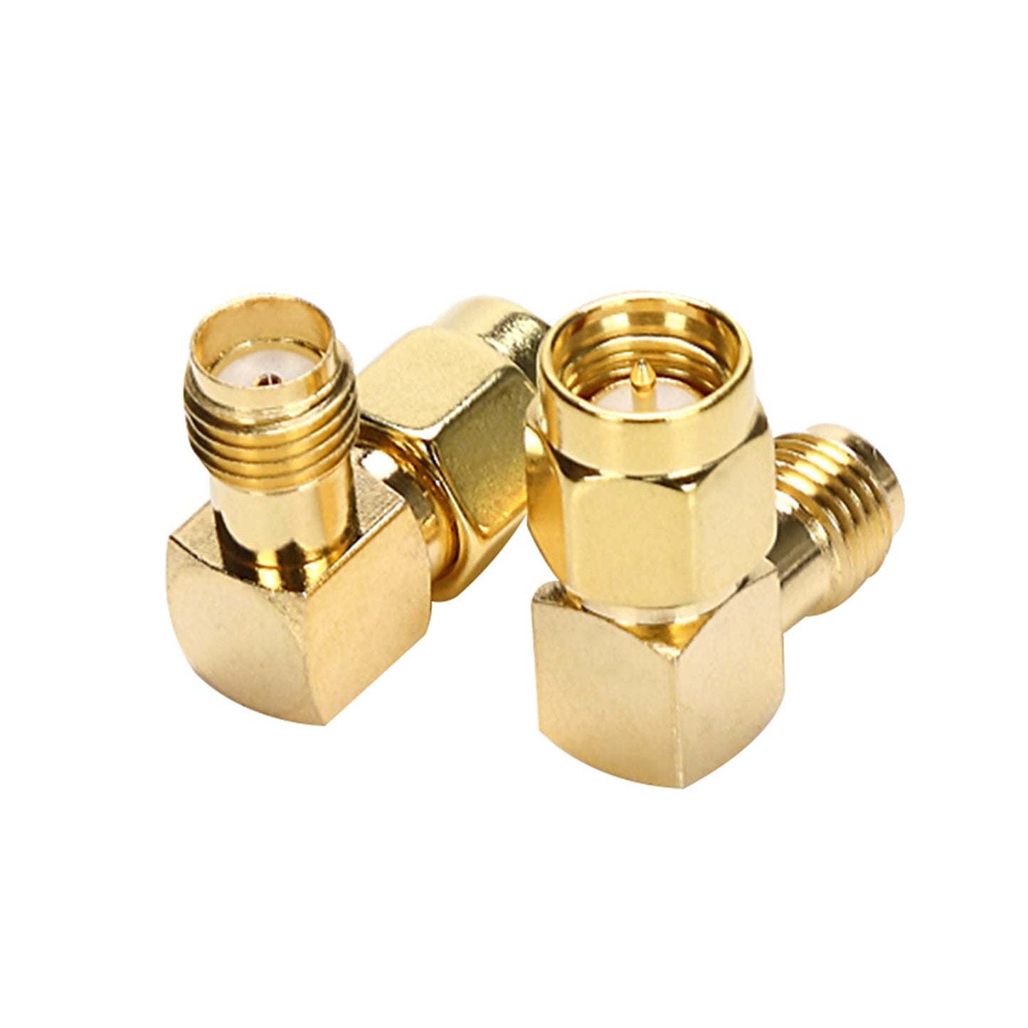 TLS.eagle SMA Male to Female Gold-Plated Coax Connector Right Angle RF Adapter 90 Degree Elbow Connector for FPV Antenna Radio Transceiver LTE Antenna