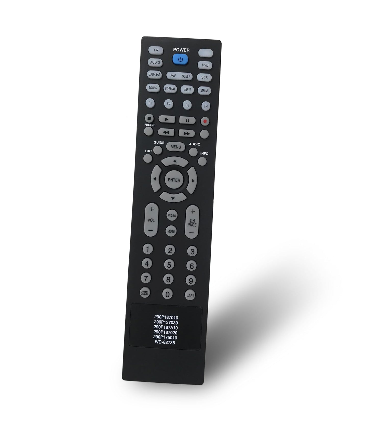 Replacement Remote Control for Mitsubishi TV 290P187A10 LT-46153 LT-55265 LT-55164 WD-60C9 WD-65C9 WD-65638 WD-65638CA WD-73837
