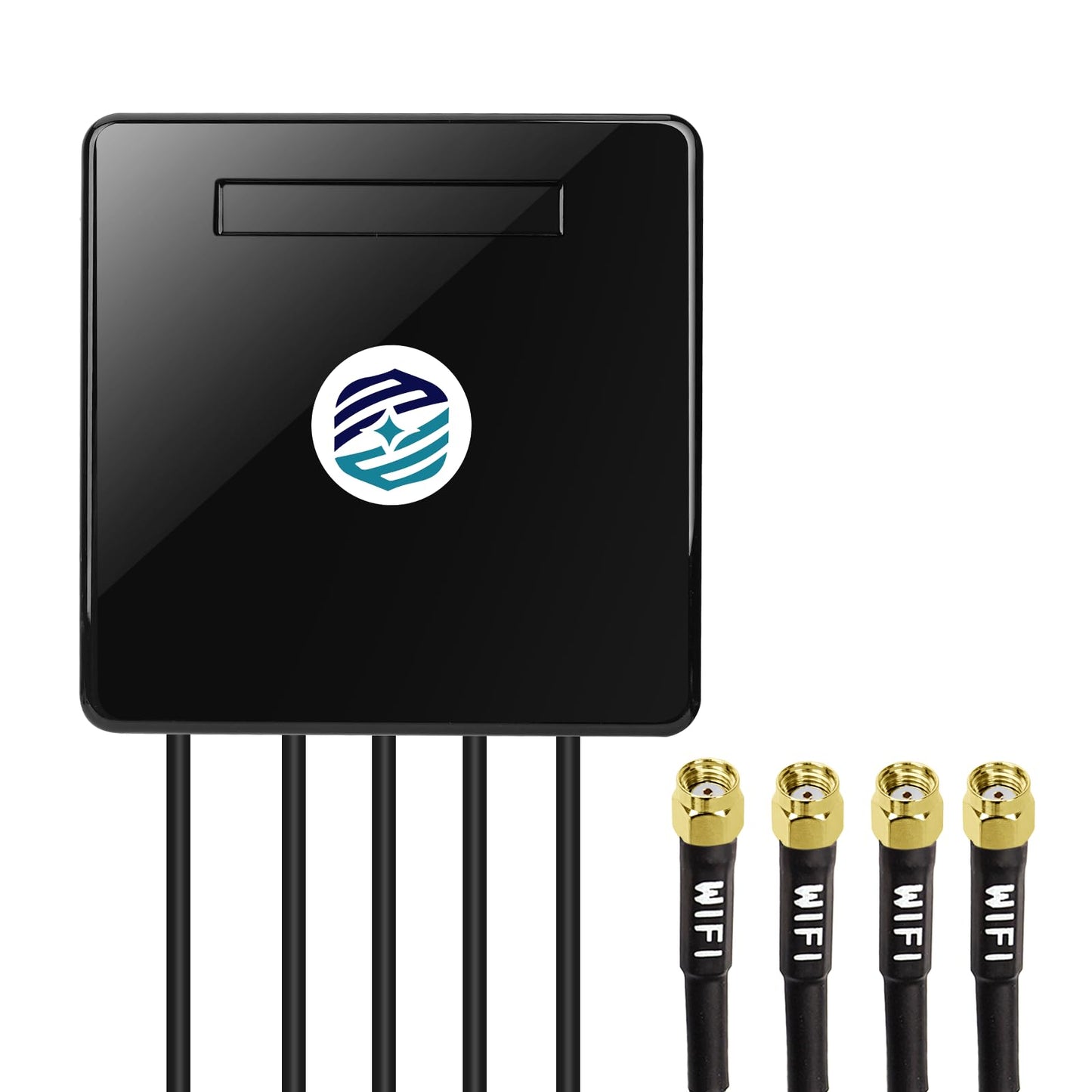 Maswell 4X4 MIMO WiFi 7 Antenna 2100-7200MHz 5G WiFi6E Bluetooth Zigbee MIMO Screw Mount Cubic RP SMA Plug Waterproof Outdoor IoT Waterproof Antenna