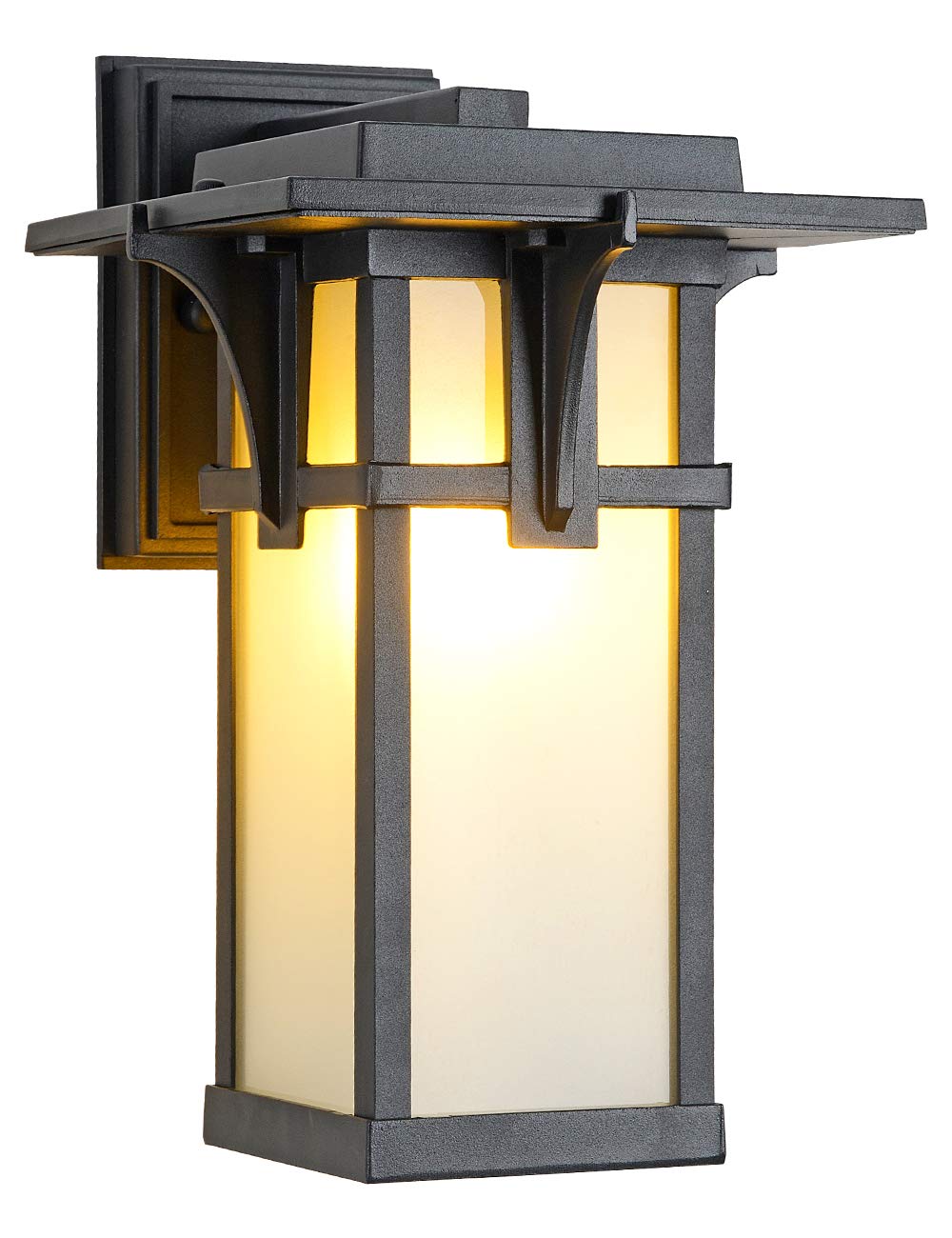 EERU Porch Lights Wall Mount Outdoor Wall Lantern Waterproof Aluminum with Frosted Glass Exterior Light Fixtures Modern Classic Outdoor Wall Lights
