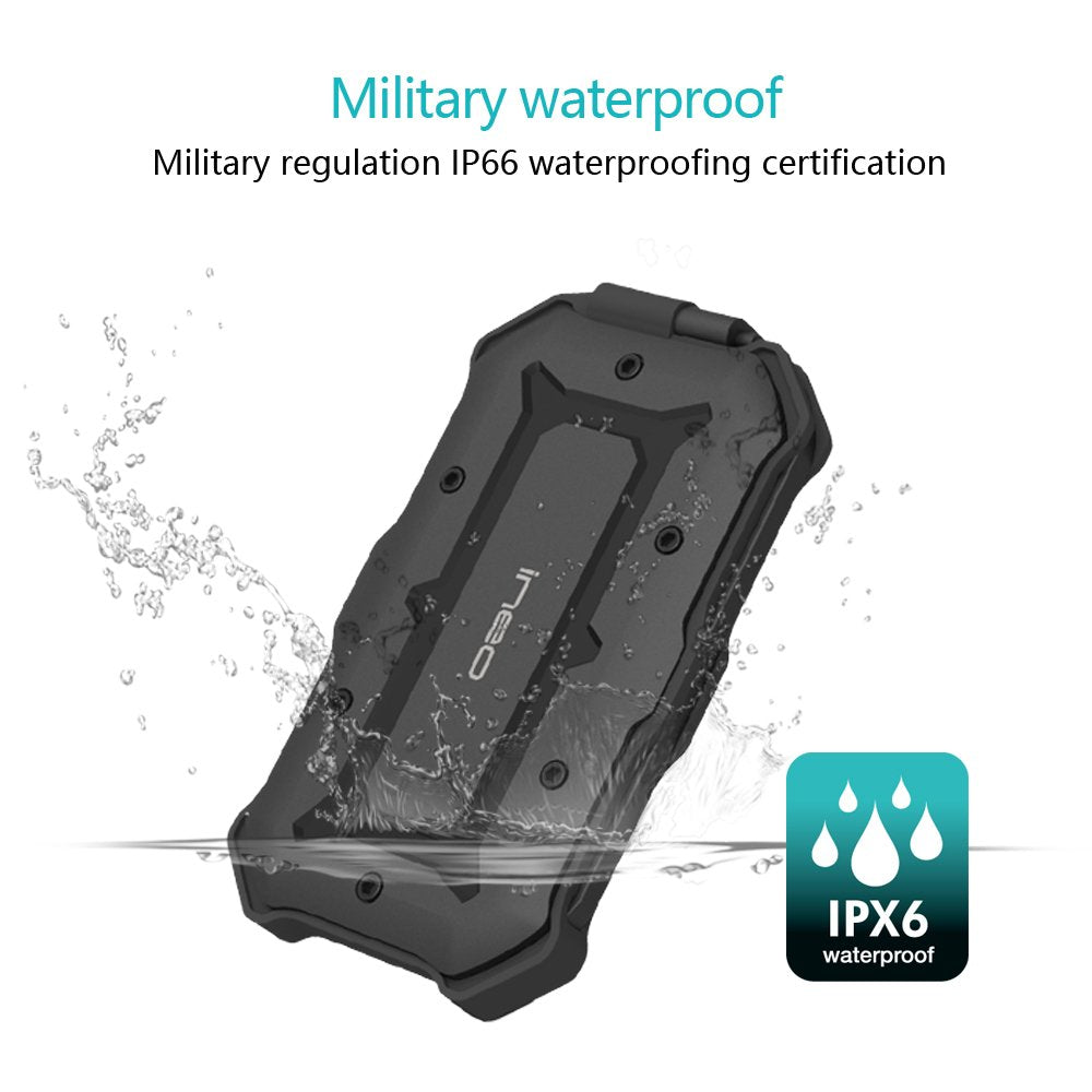 Ineo 2.5" USB 3.0 Type A Rugged Waterproof & Shockproof External HDD Enclosure - IP66 Rated, Compatible with PS5, Xbox, Laptops, MacBook, WD, Seagate