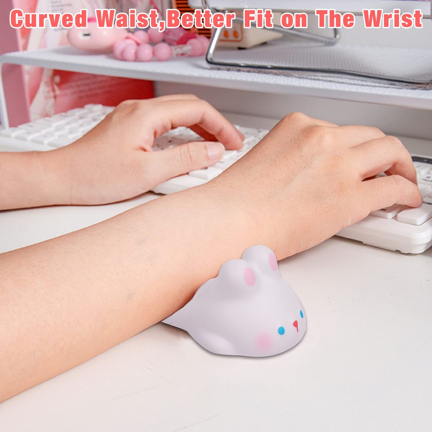 Small Wrist Rest Mouse Pad for Mouse, Mini Cute Ergonomic Cartoon Mousepad Memory Foam Design Animal Shape Wrist Support Pillow Rest Cushion Mat